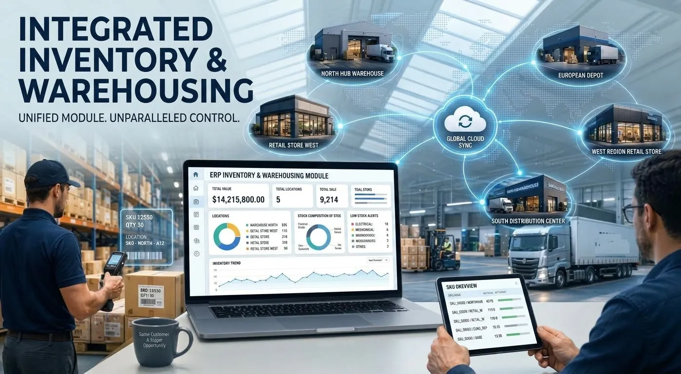 Inventory across every warehouse, in real time